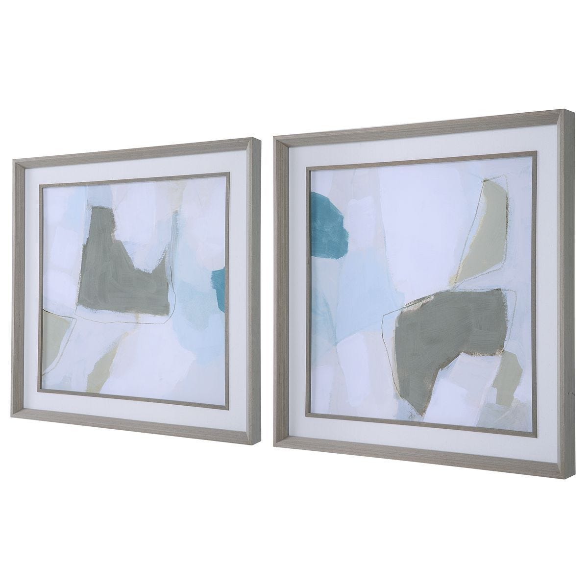 Mist Shapes Framed Prints, S/2 by Uttermost