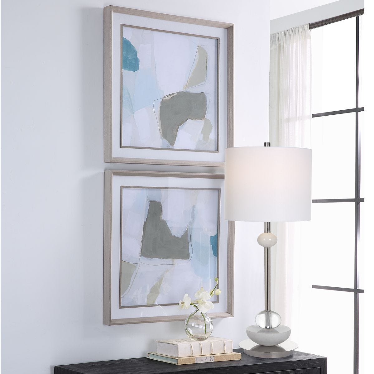 Mist Shapes Framed Prints, S/2 by Uttermost