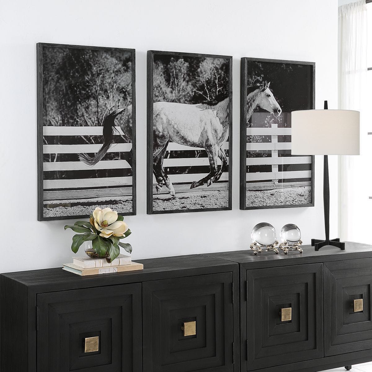 Galloping Forward Framed Prints, S/3 by Uttermost