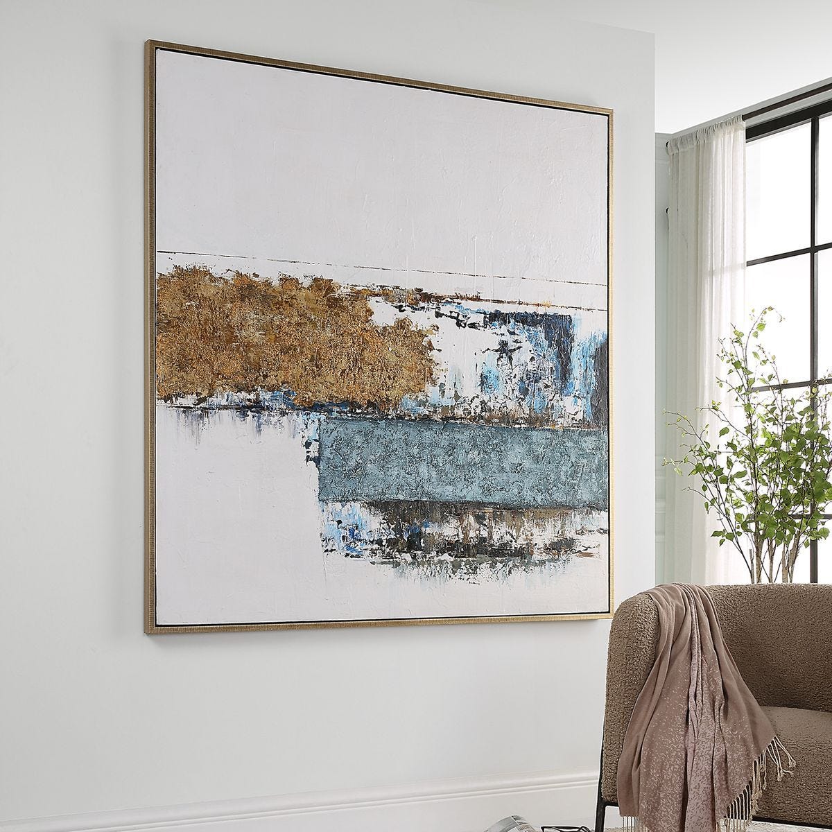 Stacked Against Hand Painted Canvas by Uttermost