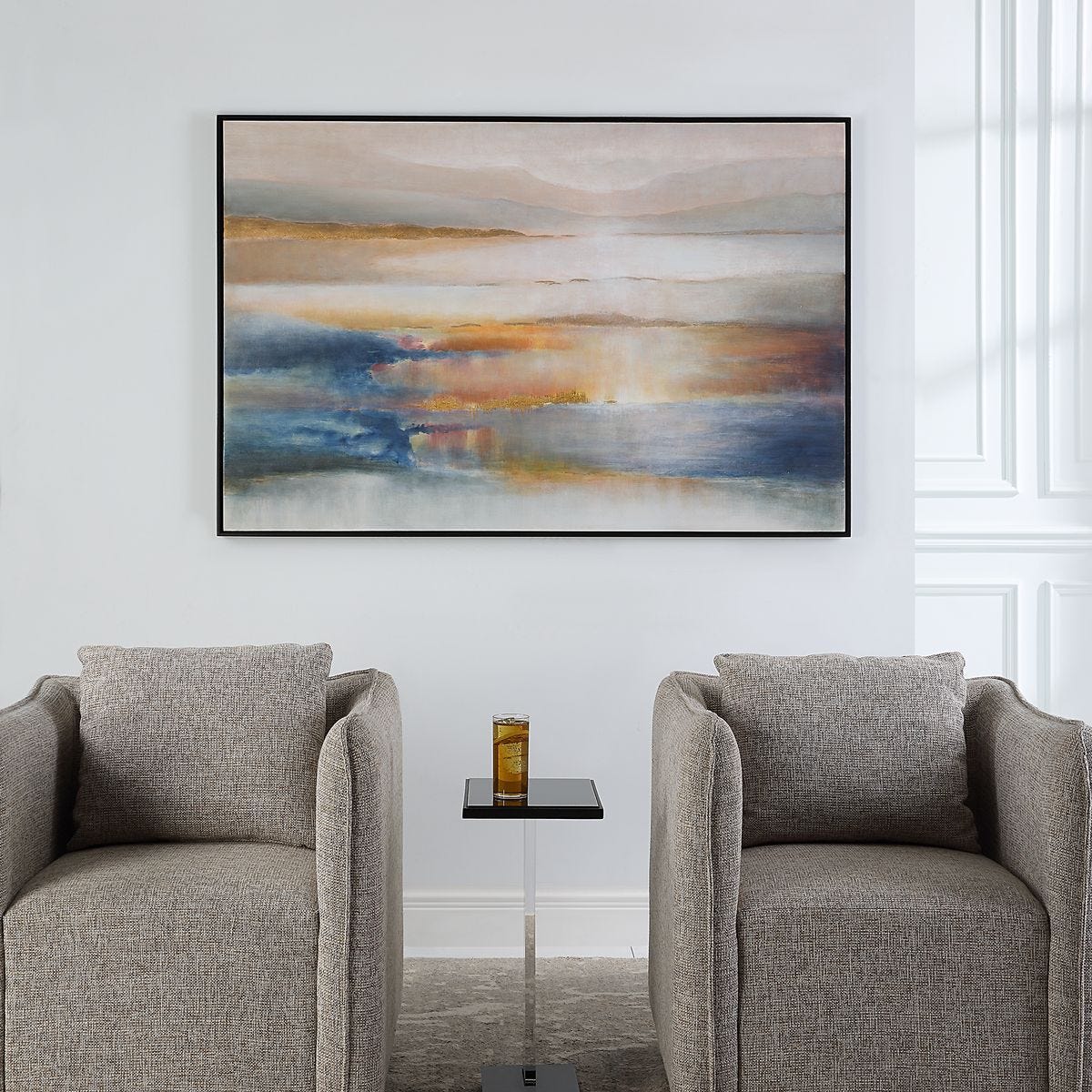 Seafaring Dusk Hand Painted Canvas – Art by Uttermost | Sutter & Vale