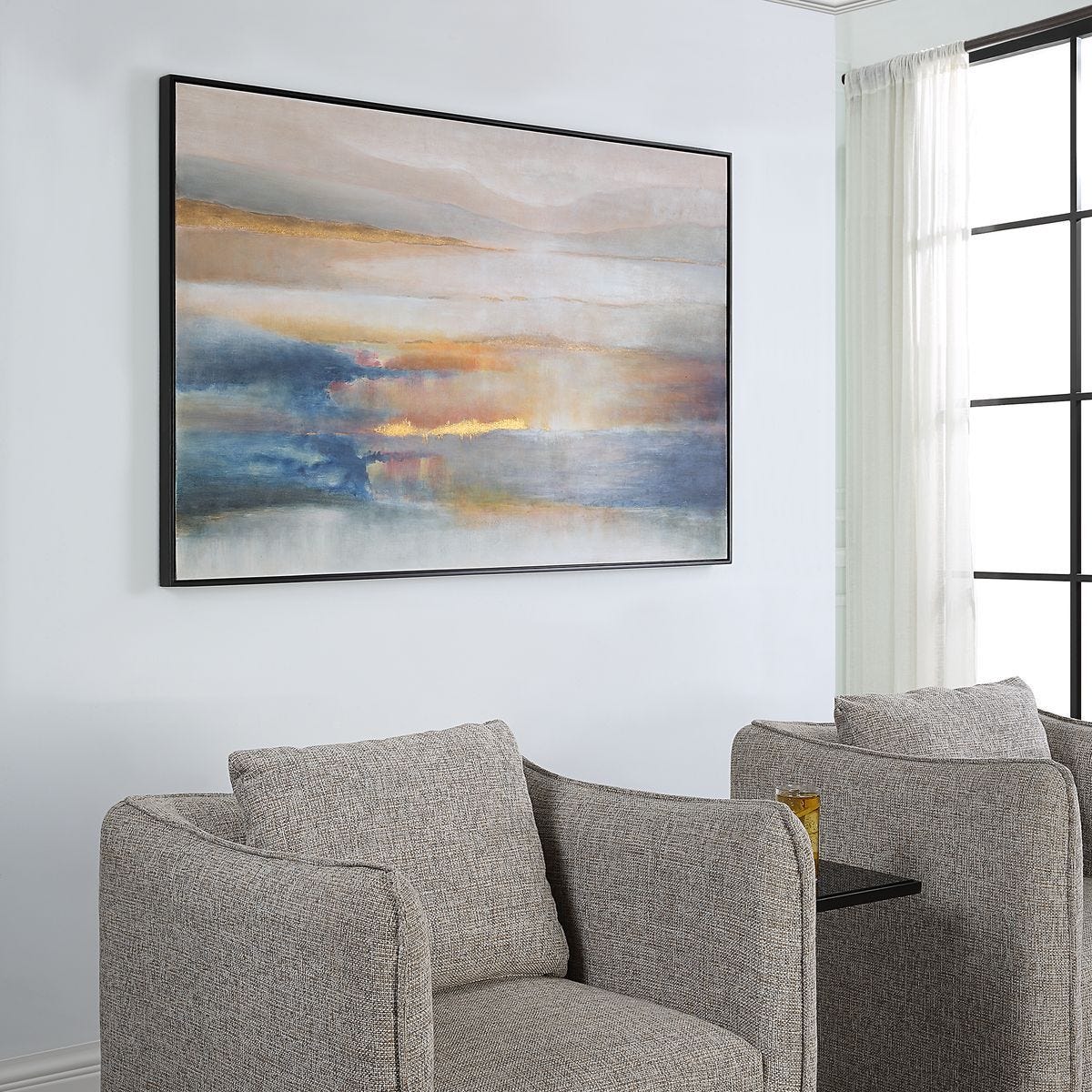 Seafaring Dusk Hand Painted Canvas – Art by Uttermost | Sutter & Vale