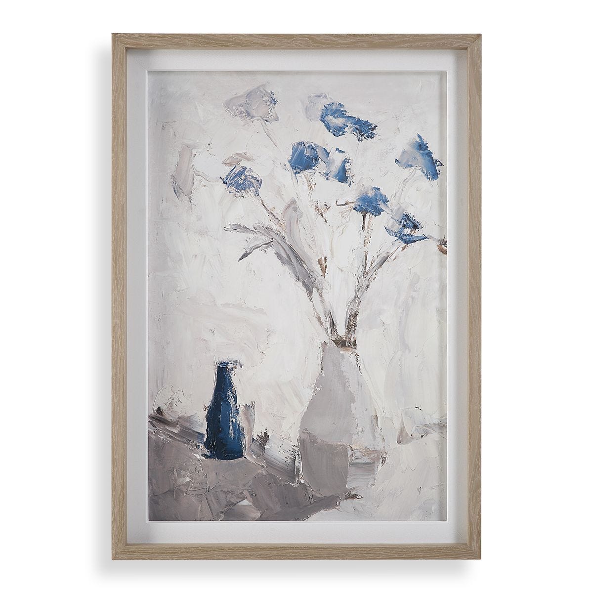 Blue Flowers In Vase Framed Print – Art by Uttermost | Sutter & Vale