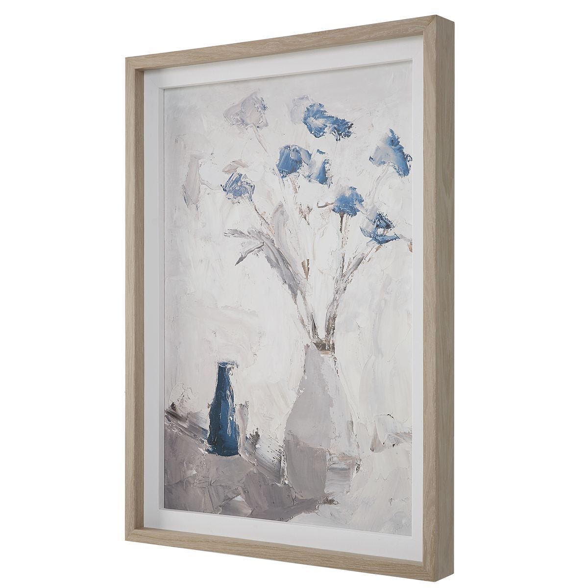 Blue Flowers In Vase Framed Print – Art by Uttermost | Sutter & Vale