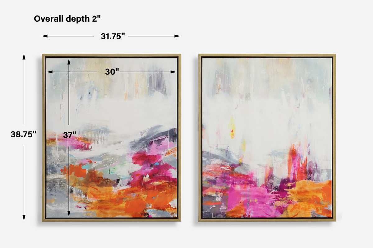 Color Theory Framed Canvases, S/2 – Art by Uttermost | Sutter & Vale