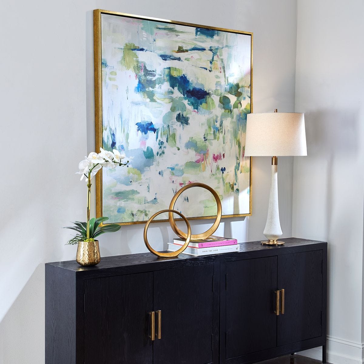 Abstract Reflections Framed Canvas – Art by Uttermost | Sutter & Vale