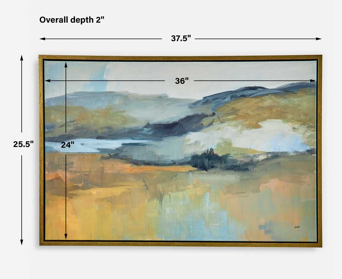 Folded Hills Framed Canvas – Art by Uttermost | Sutter & Vale