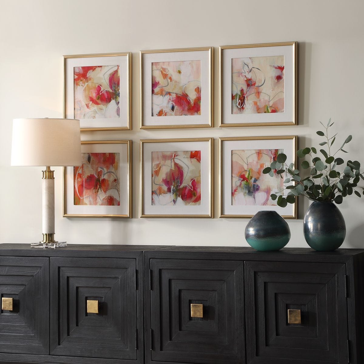Fresh Start Framed Prints, Red, S/6 – Art by Uttermost | Sutter & Vale