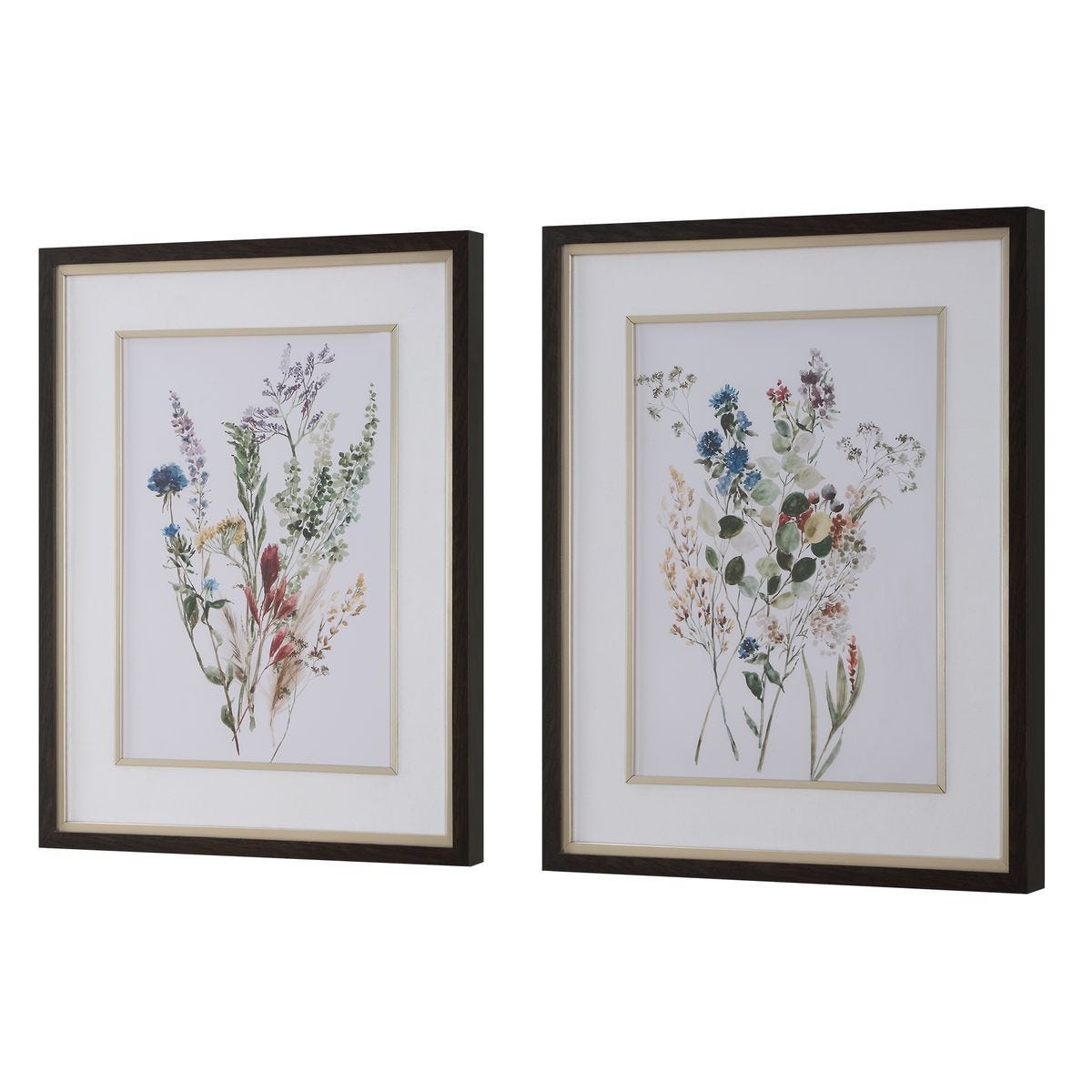 Delicate Flowers Framed Prints, S/2 – Art by Uttermost | Sutter & Vale