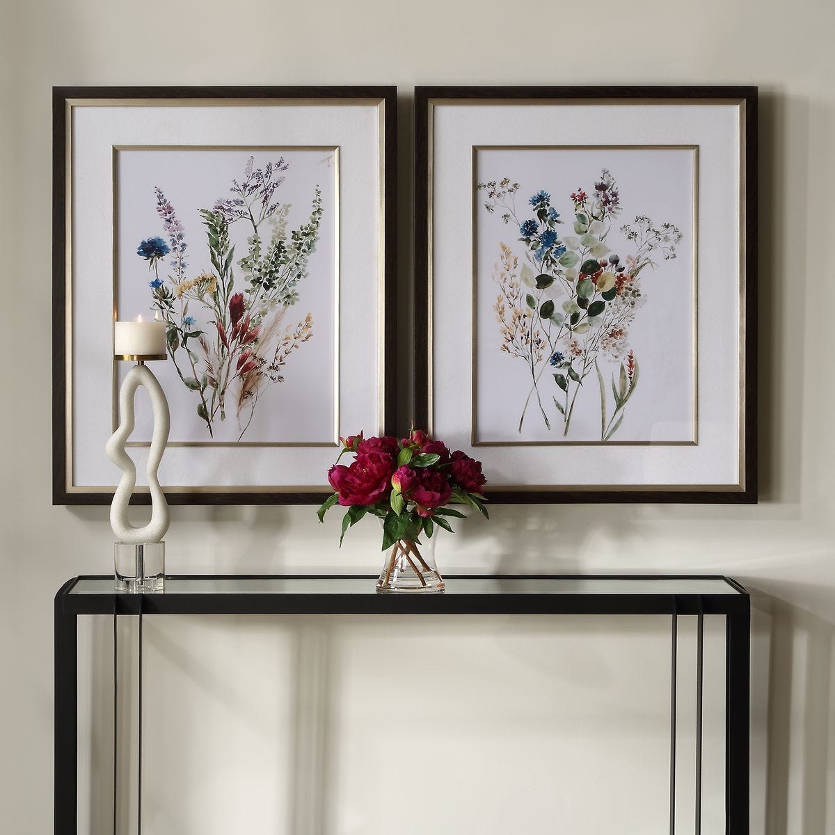 Delicate Flowers Framed Prints, S/2 – Art by Uttermost | Sutter & Vale