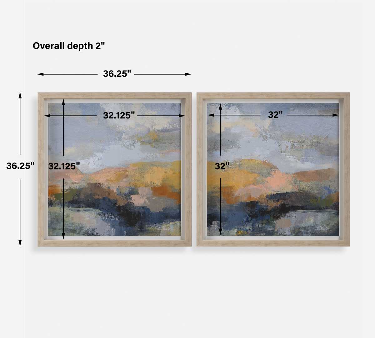 Dusk Framed Prints, S/2