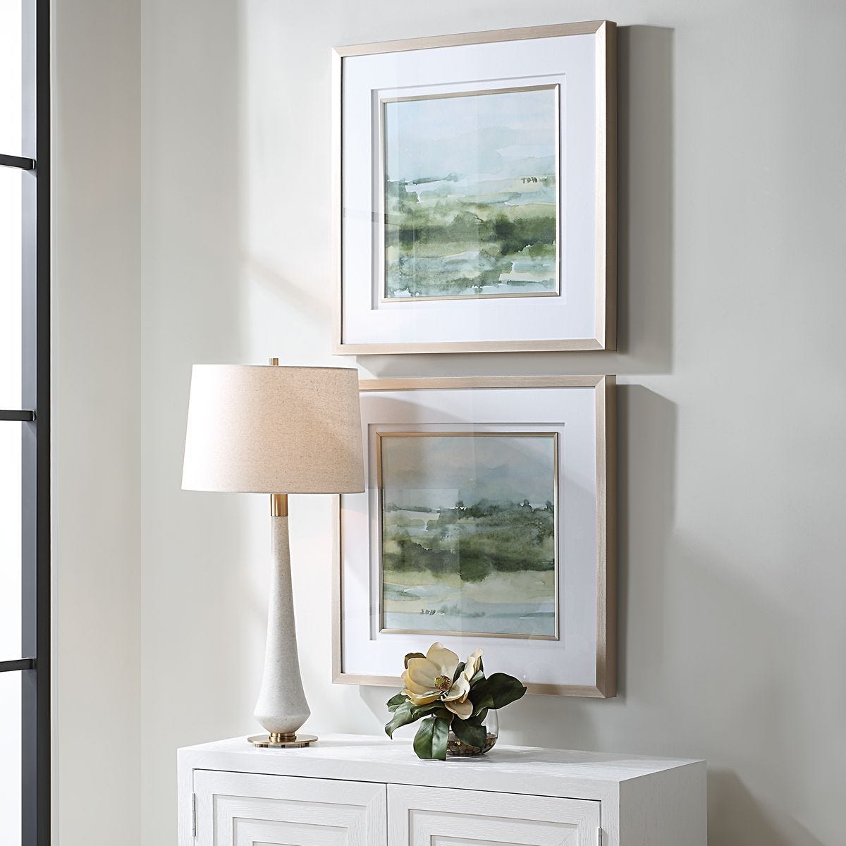 Soft Sage Framed Prints, S/2 – Art by Uttermost | Sutter & Vale