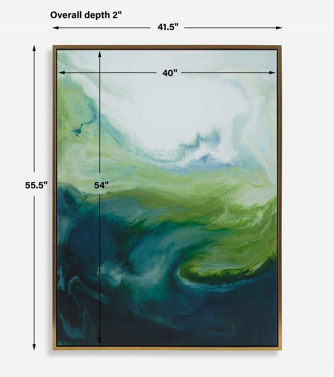 Serene Green Framed Canvas – Art by Uttermost | Sutter & Vale