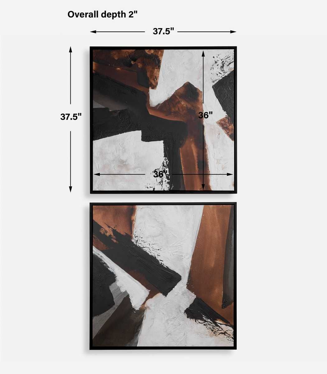 Tactile Inspiration Framed Canvases, S/2 – Art by Uttermost | Sutter & Vale
