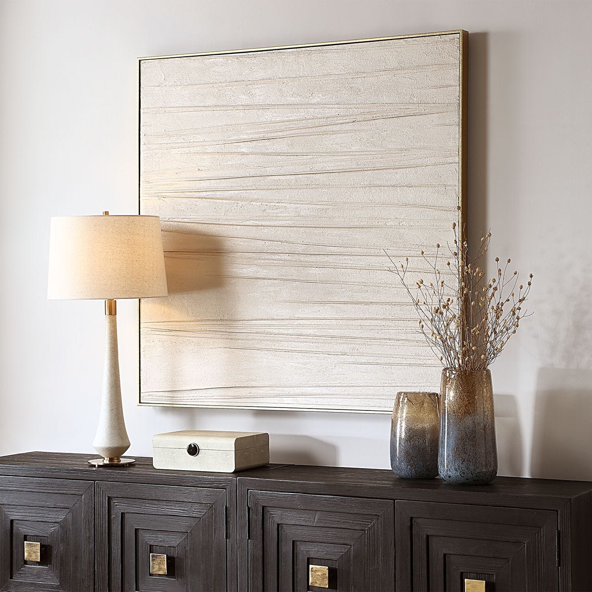 Walking The Line Hand Painted Canvas – Art by Uttermost | Sutter & Vale