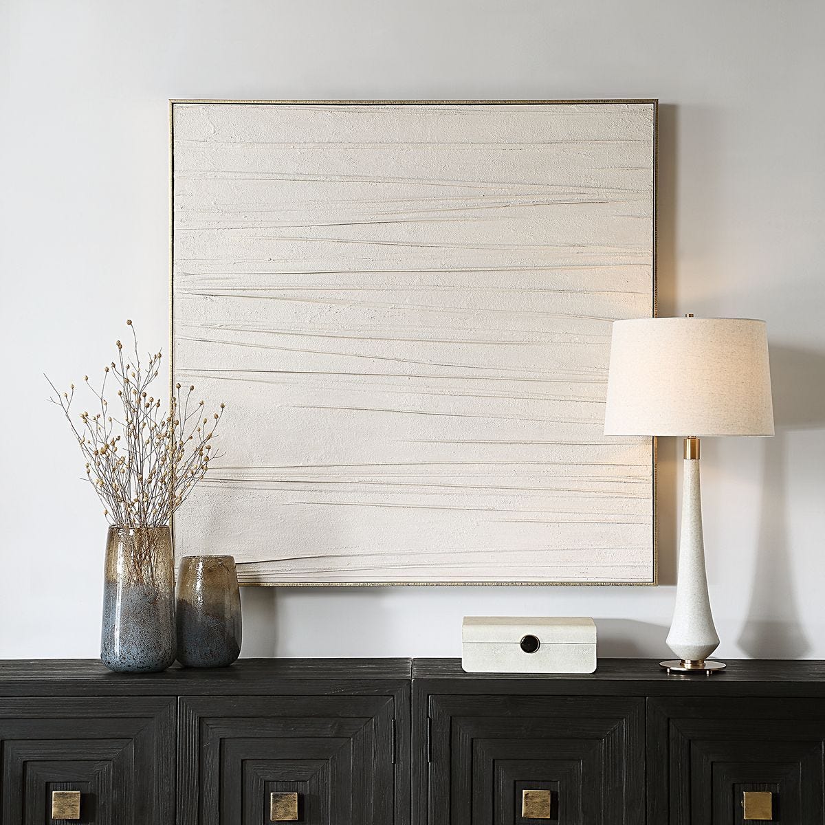 Walking The Line Hand Painted Canvas – Art by Uttermost | Sutter & Vale
