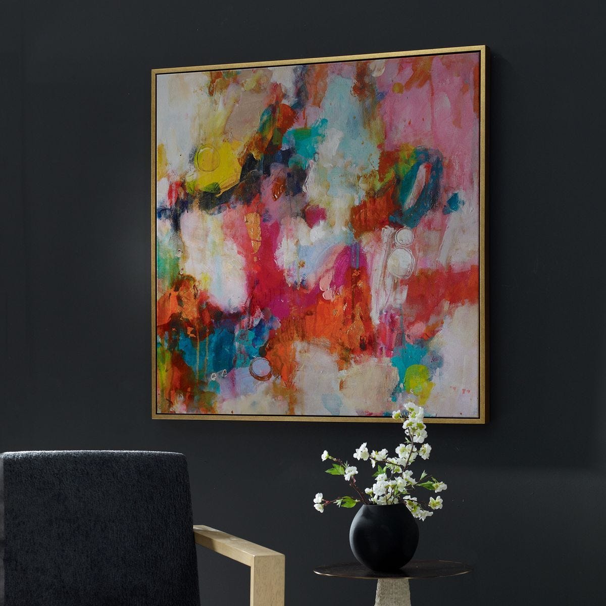 A Colorful Mindset Framed Canvas – Art by Uttermost | Sutter & Vale