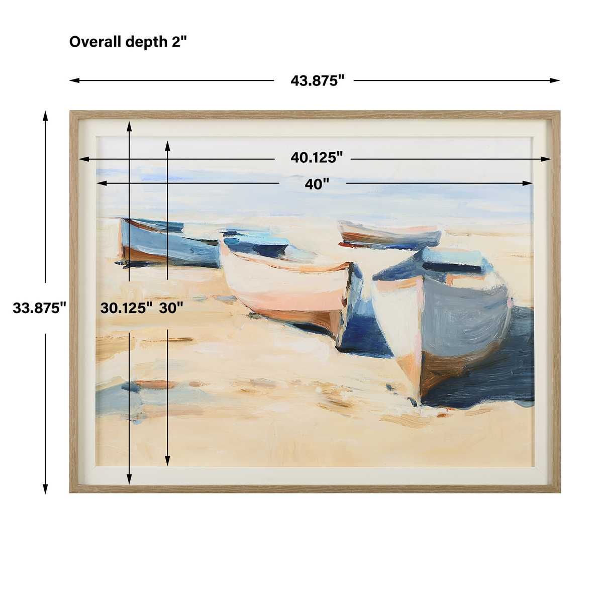 Beached Boats Framed Print – Art by Uttermost | Sutter & Vale