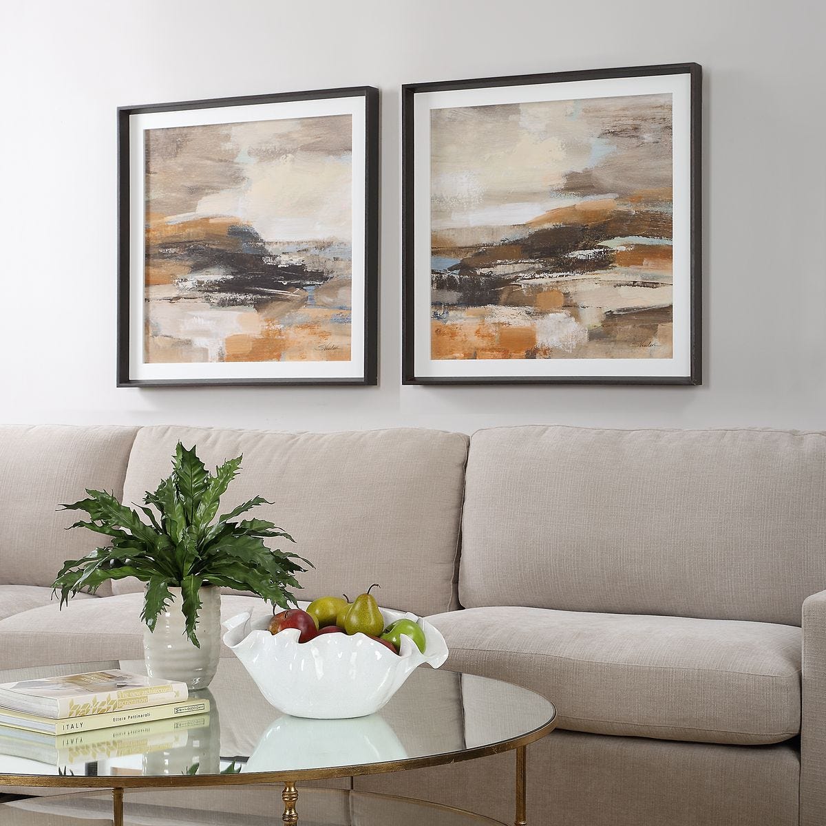 Cinnamon Shore Framed Prints, S/2 – Art by Uttermost | Sutter & Vale