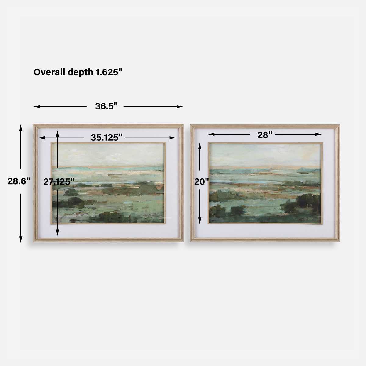 Warm Valley Framed Prints, S/2