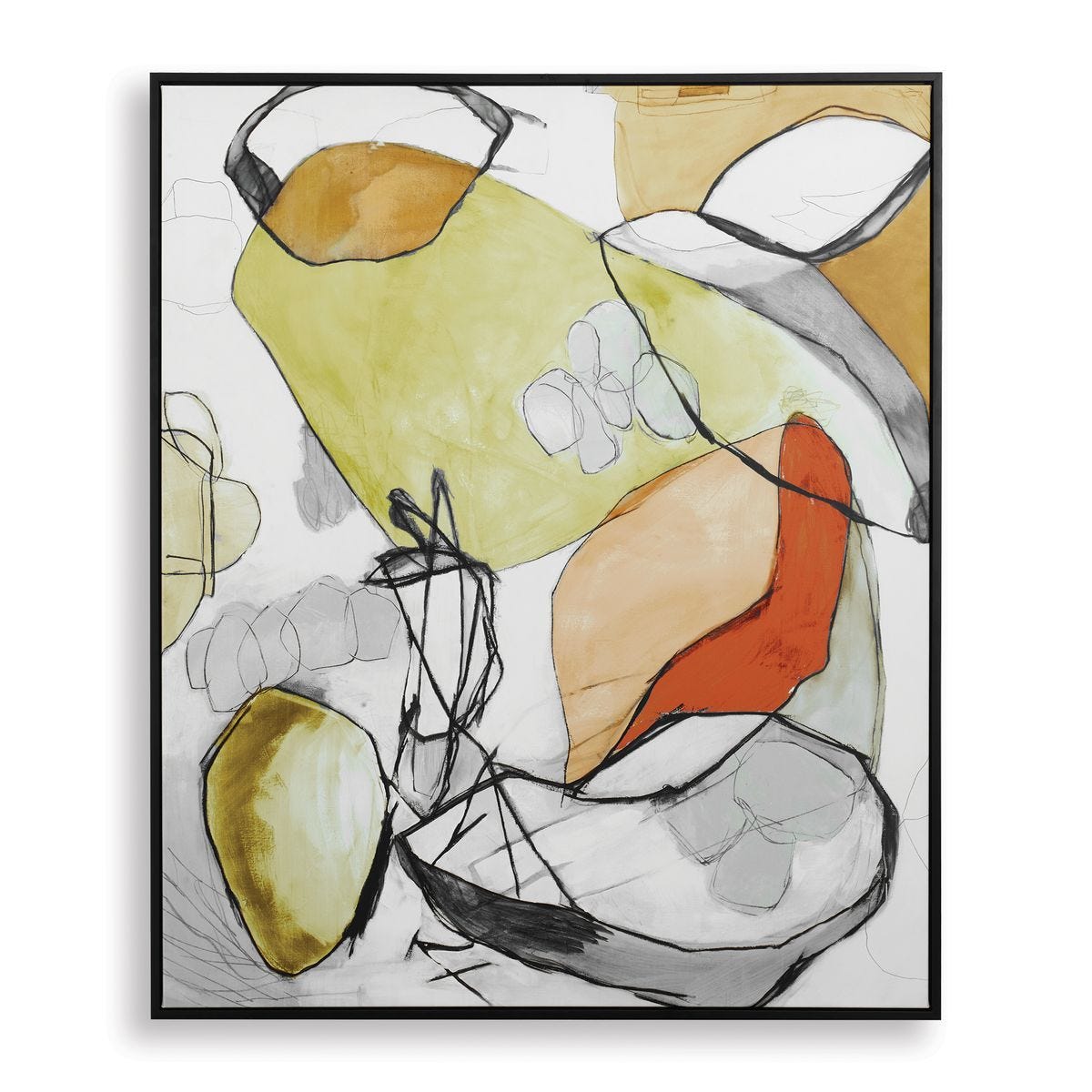 Charcoal Improvision Framed Canvas – Art by Uttermost | Sutter & Vale
