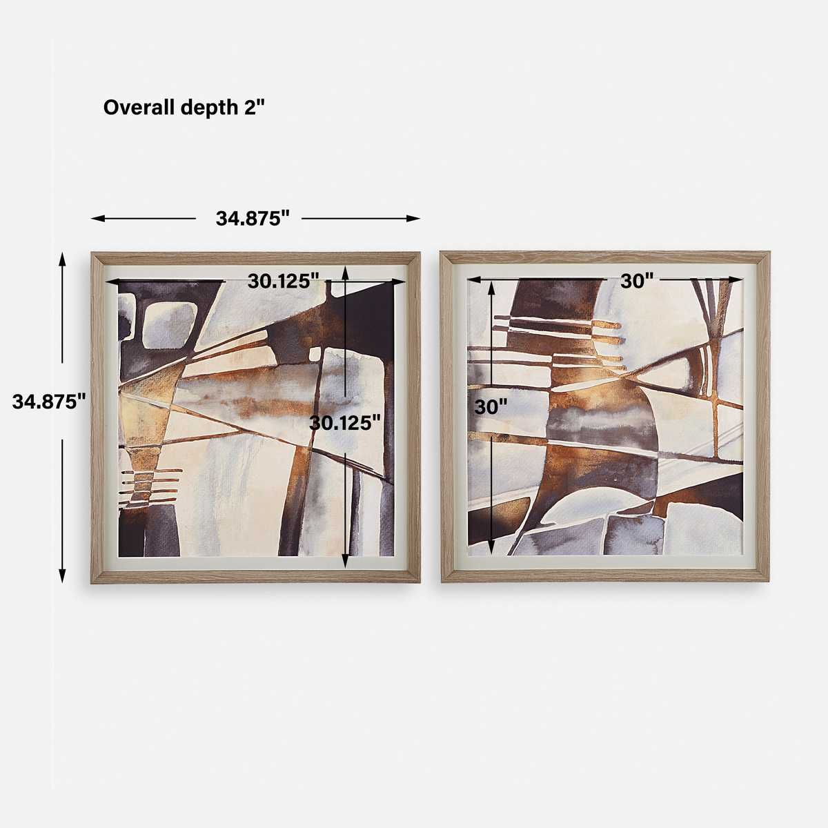 Vetrina Framed Prints, S/2 – Art by Uttermost | Sutter & Vale
