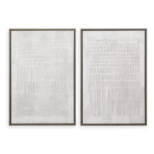 Social Theory Framed Canvases, S/2