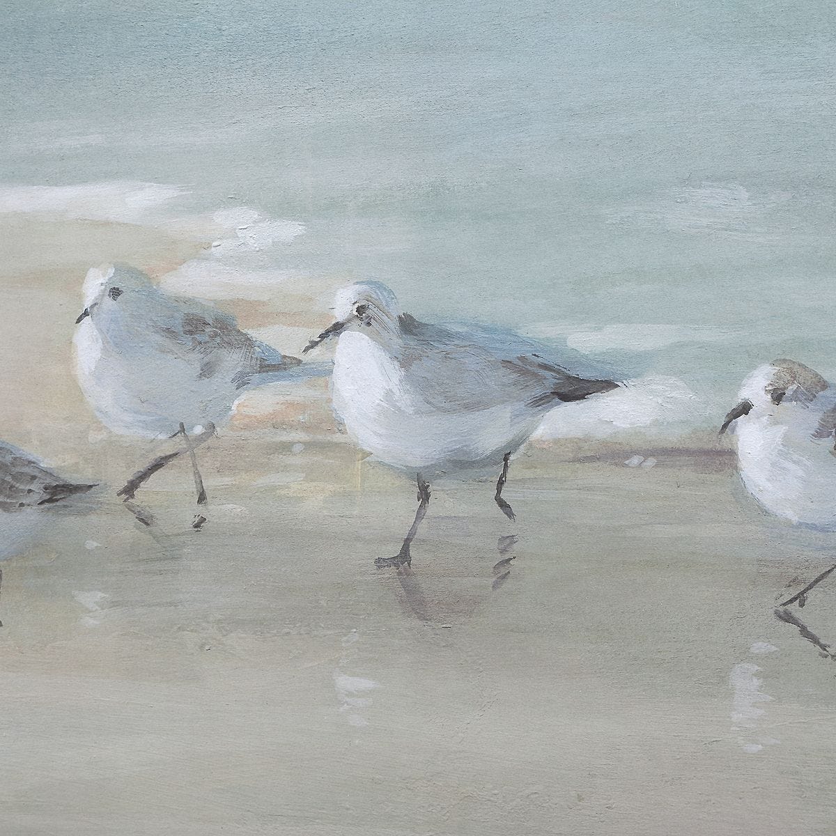 Tranquil Shorebirds on the Sand Framed Print – Art by Uttermost | Sutter & Vale