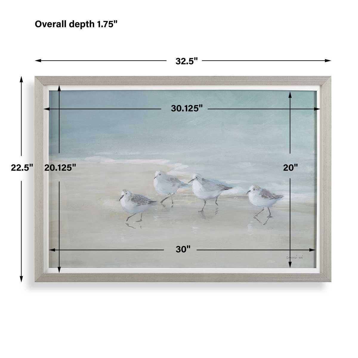 Tranquil Shorebirds on the Sand Framed Print – Art by Uttermost | Sutter & Vale