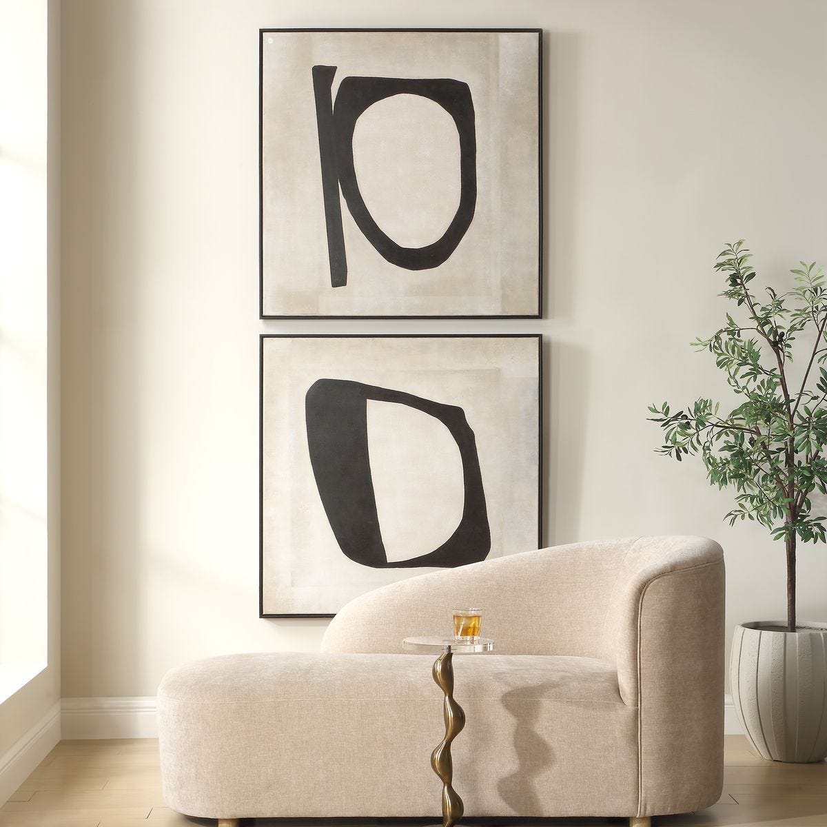 Characters Hand Painted Canvases, S/2 – Art by Uttermost | Sutter & Vale