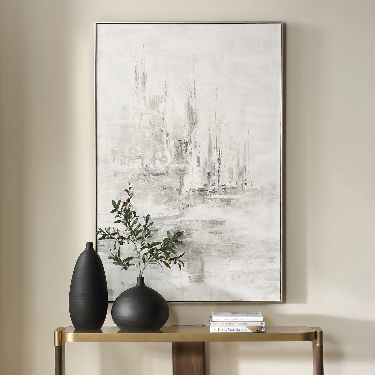 Hours in Silence Hand Painted Canvas – Art by Uttermost | Sutter & Vale