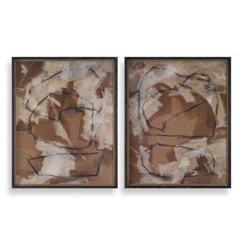 Rush & Dash Framed Prints, S/2