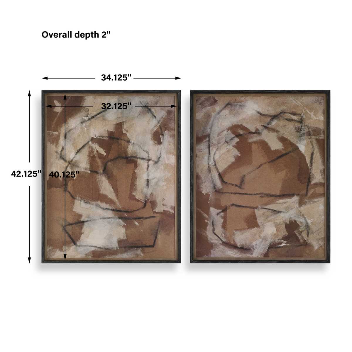 Rush & Dash Framed Prints, S/2