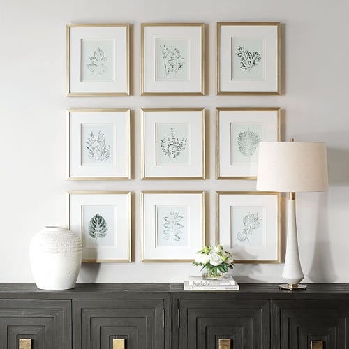 Nature's Script Framed Prints, S/9