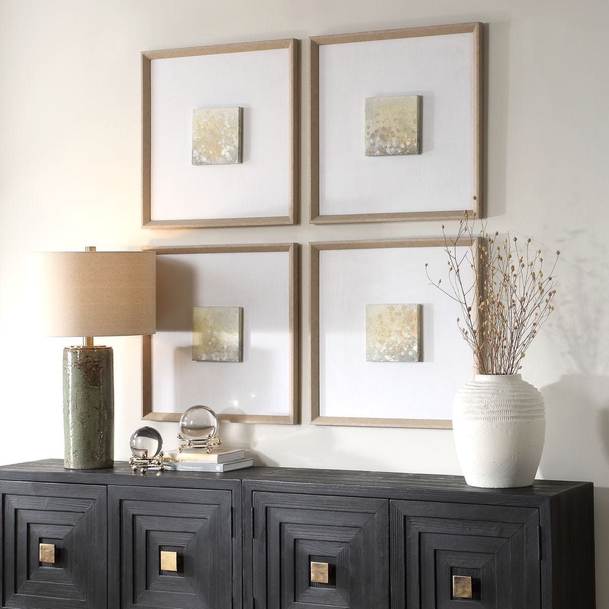 Now & Then Hand Painted Canvases, S/4