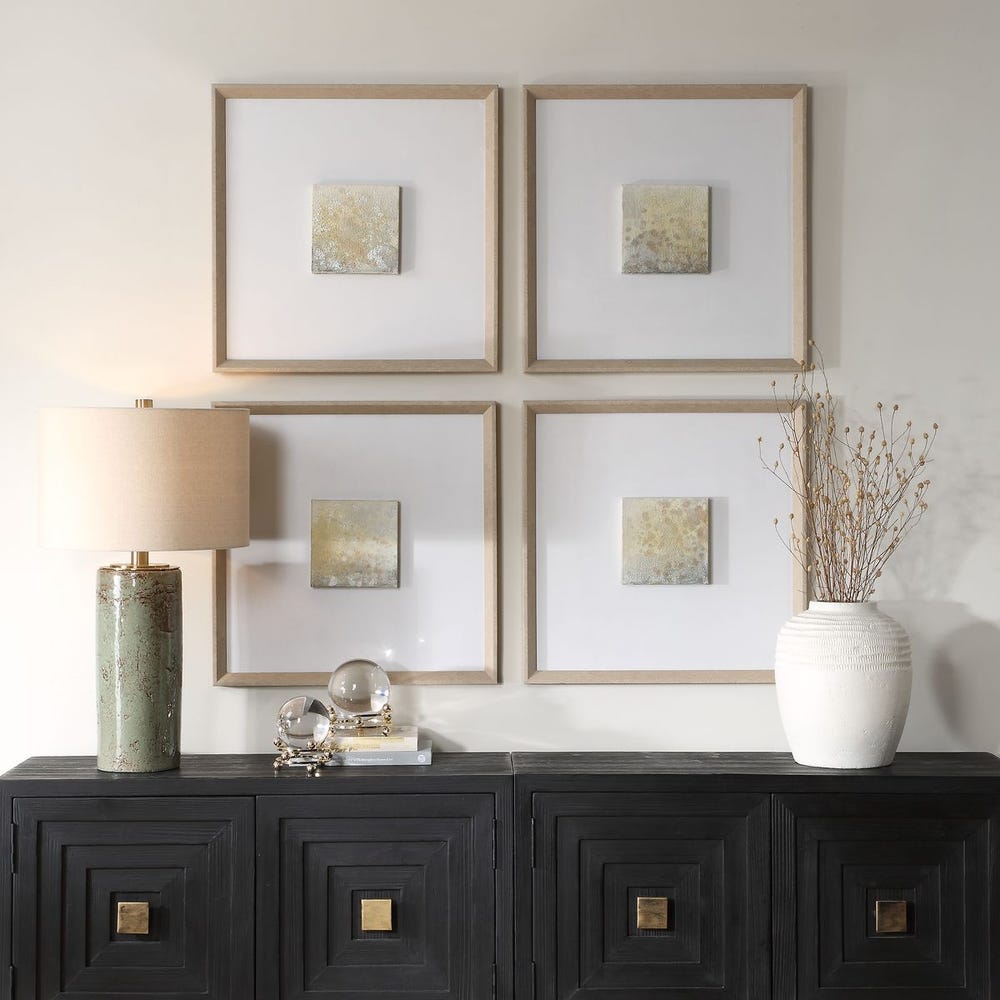 Now & Then Hand Painted Canvases, S/4