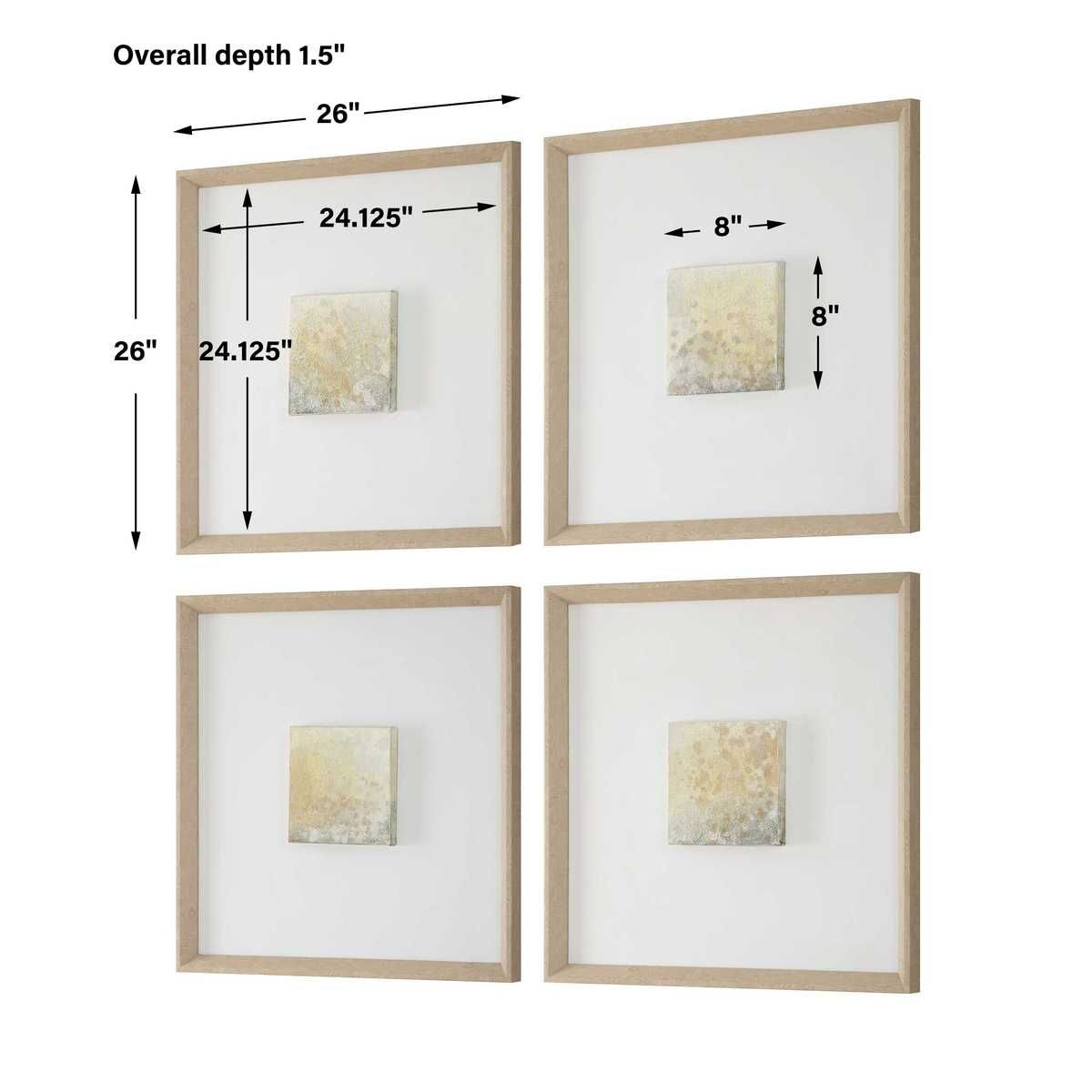 Now & Then Hand Painted Canvases, S/4 – Art by Uttermost | Sutter & Vale