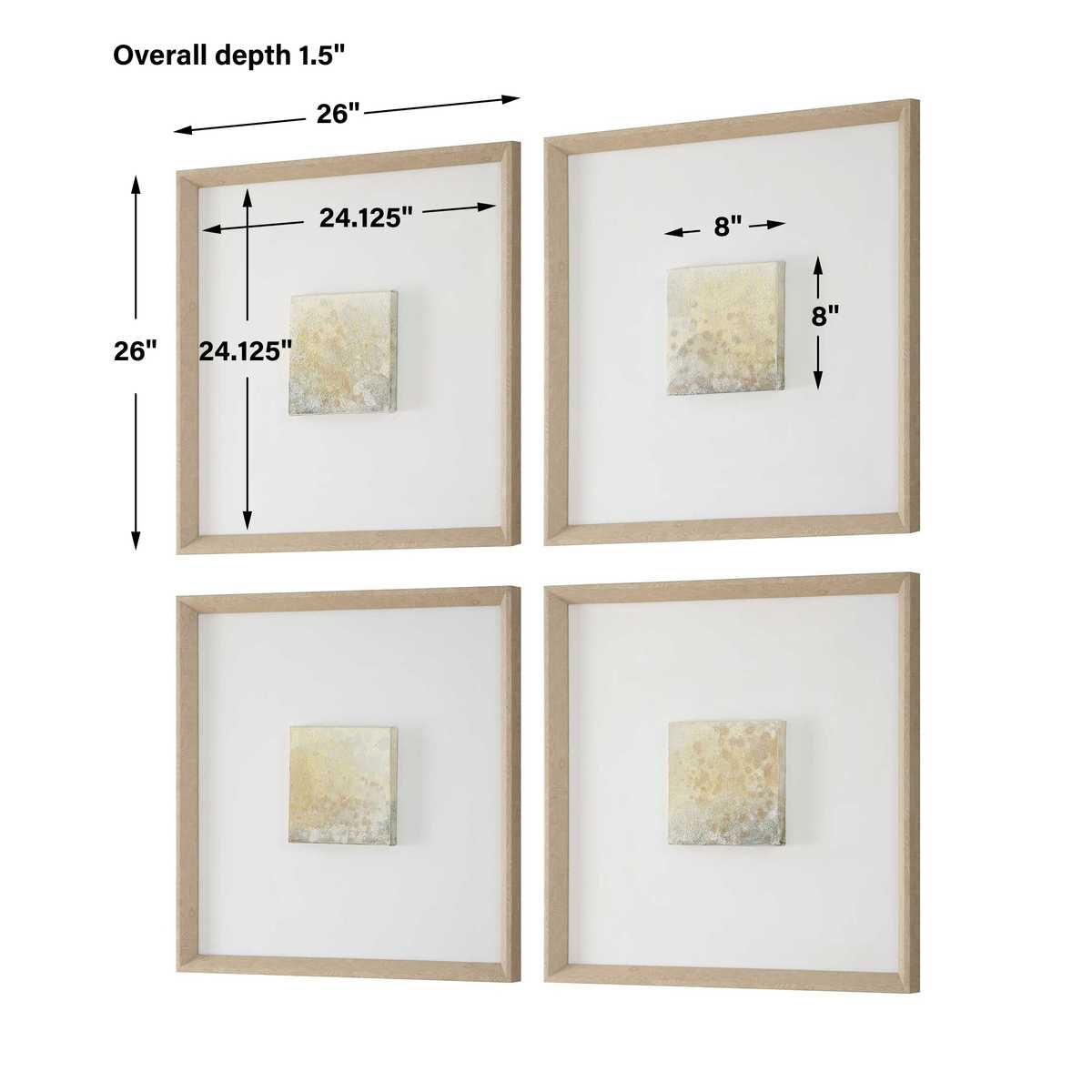 Now & Then Hand Painted Canvases, S/4