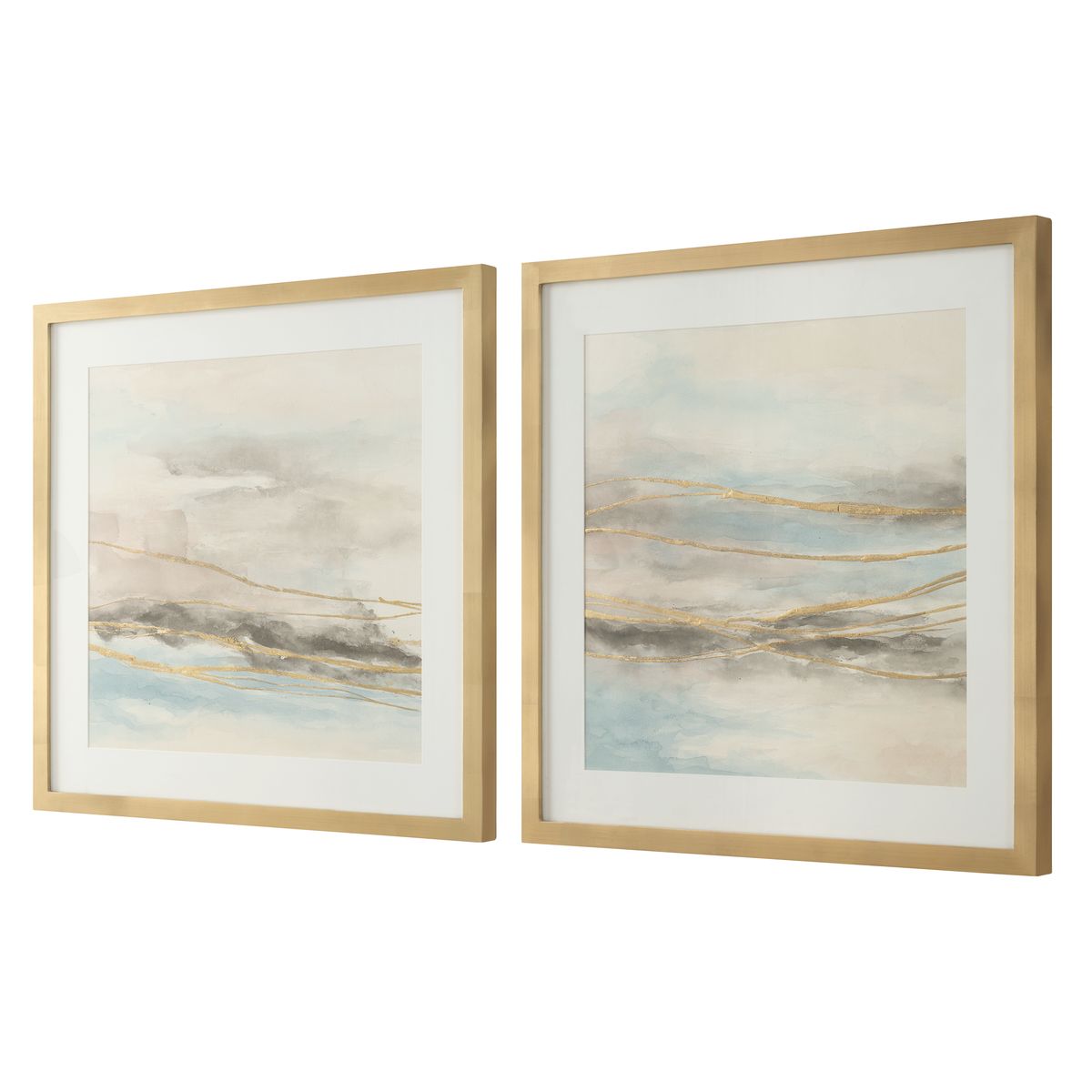 So Golden Framed Prints, S/2