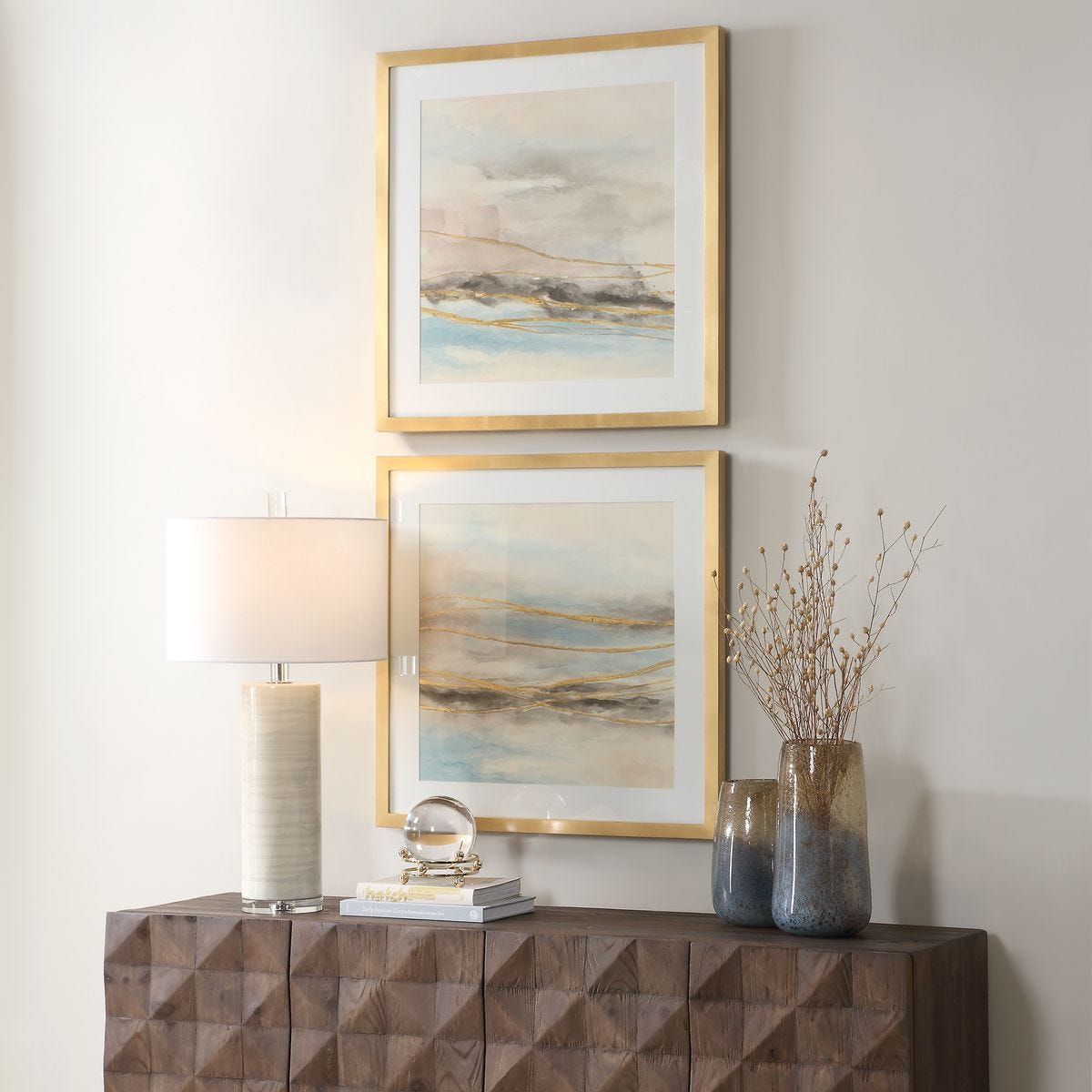So Golden Framed Prints, S/2