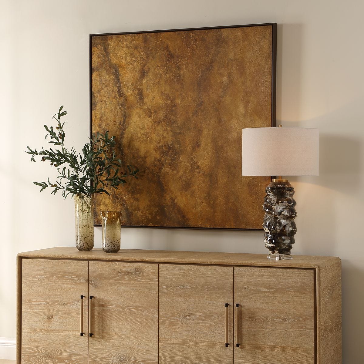 Burn Hand Painted Canvas – Art by Uttermost | Sutter & Vale