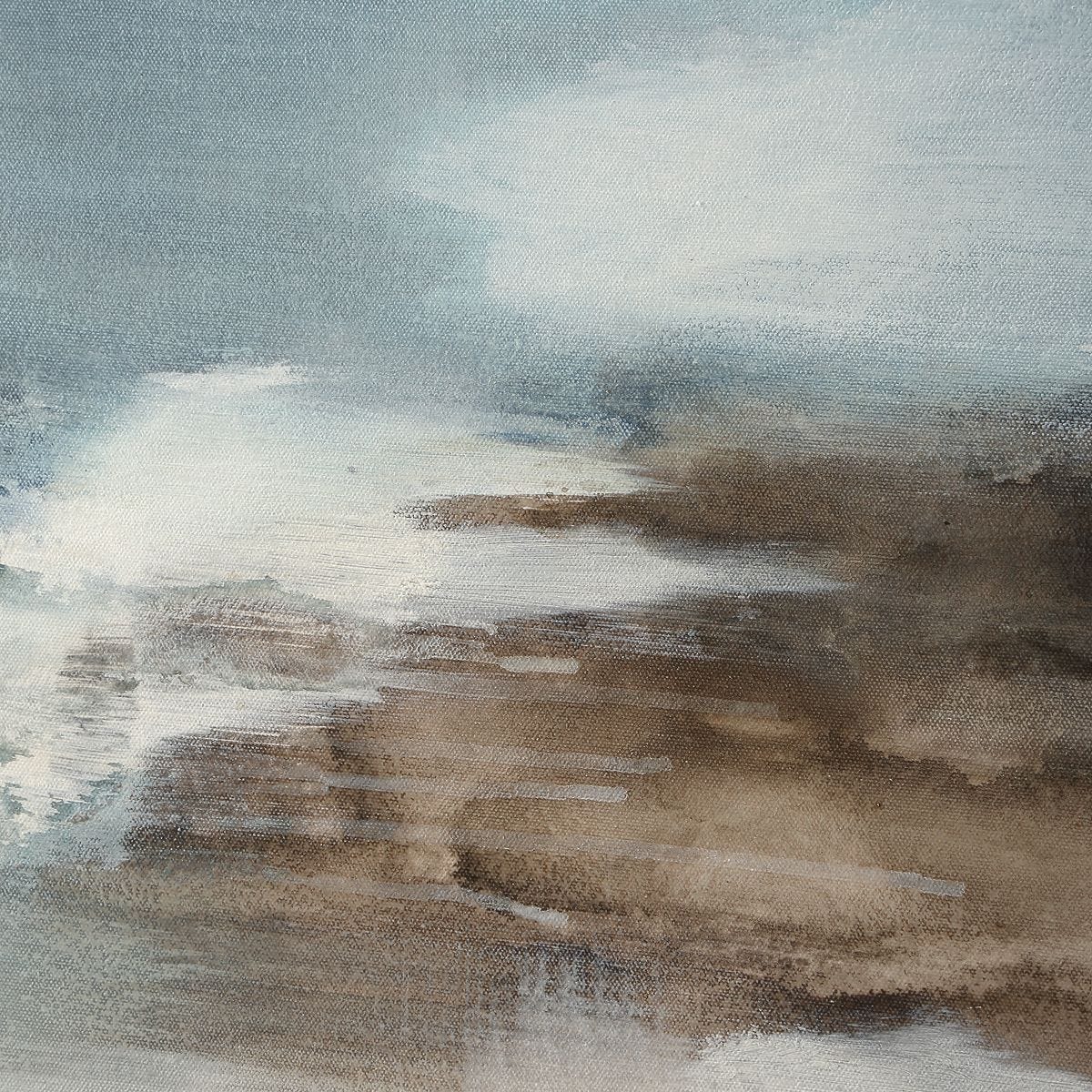 Chasing Blue Hand Painted Canvas