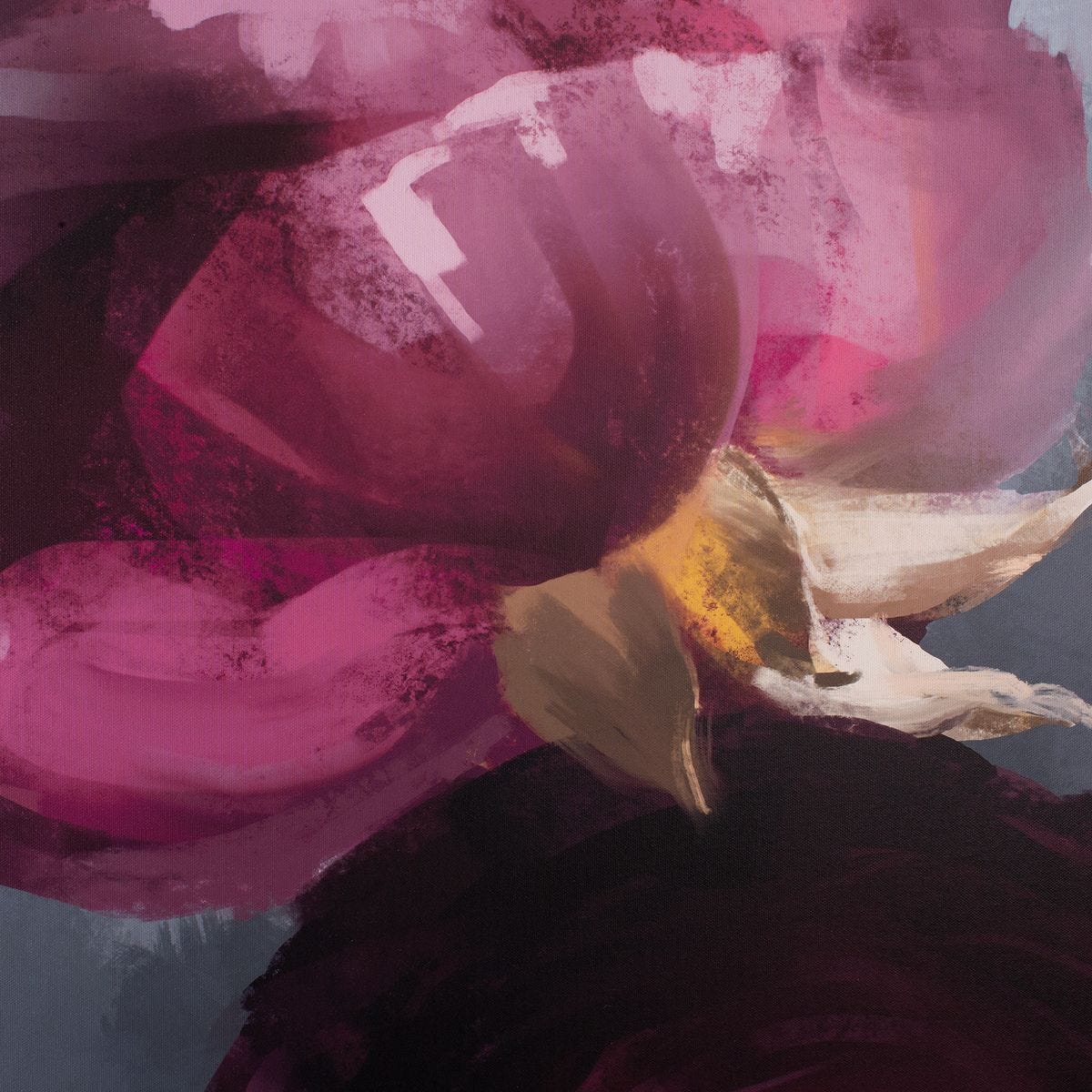 Plum Ranculus Framed Canvas