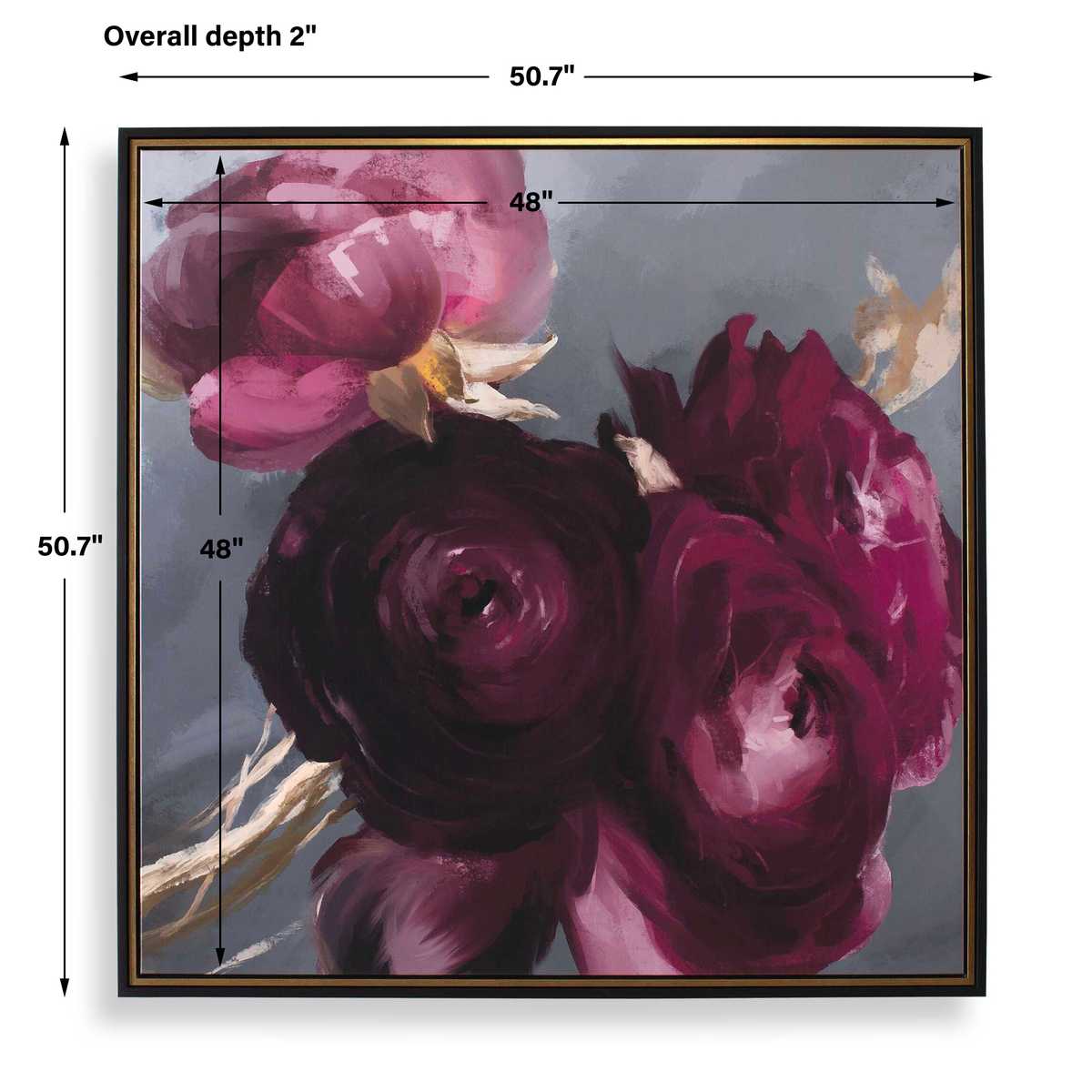 Plum Ranculus Framed Canvas