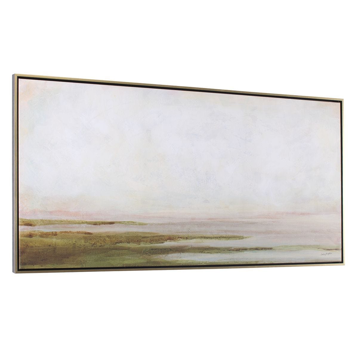 Hazy Lake Framed Canvas – Art by Uttermost | Sutter & Vale