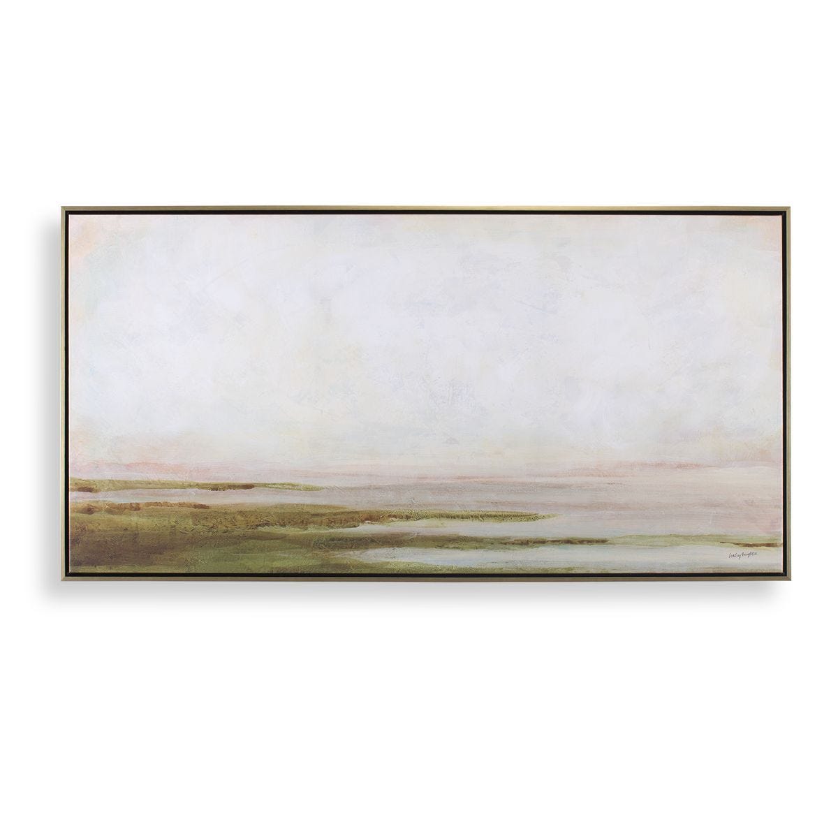 Hazy Lake Framed Canvas – Art by Uttermost | Sutter & Vale
