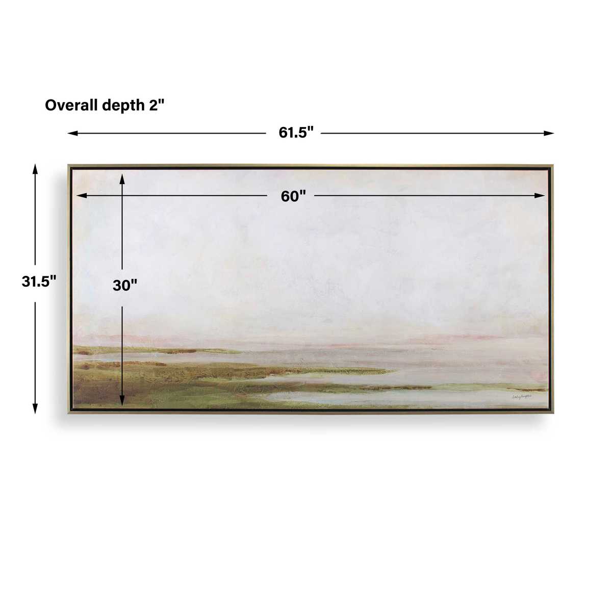 Hazy Lake Framed Canvas