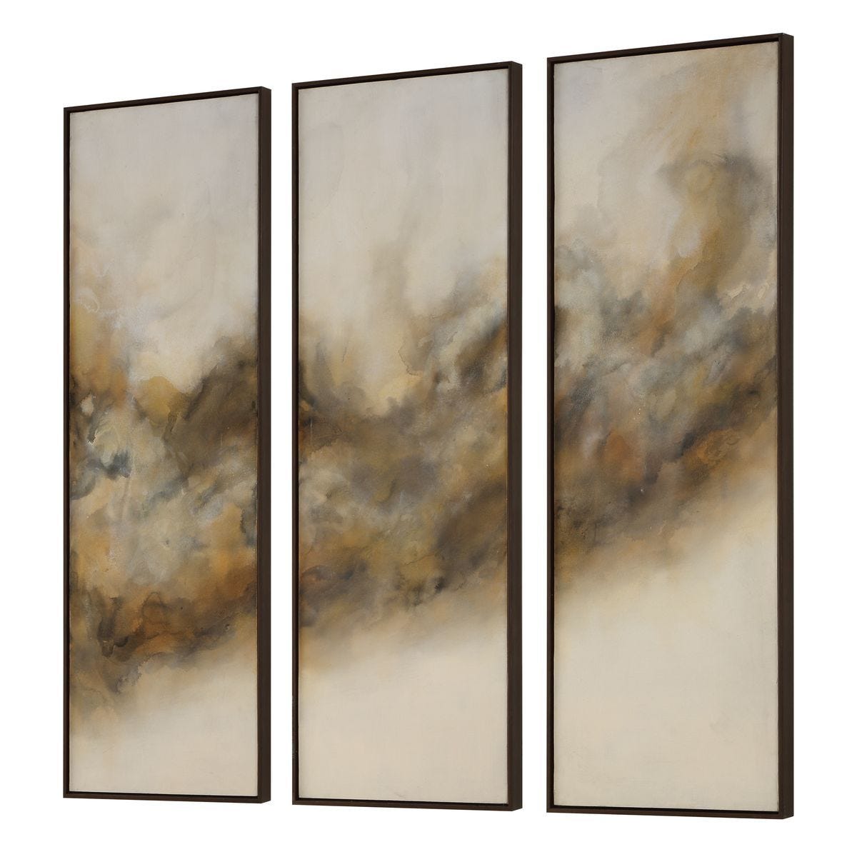 Smoke Break Hand Painted Canvases, S/3 – Art by Uttermost | Sutter & Vale