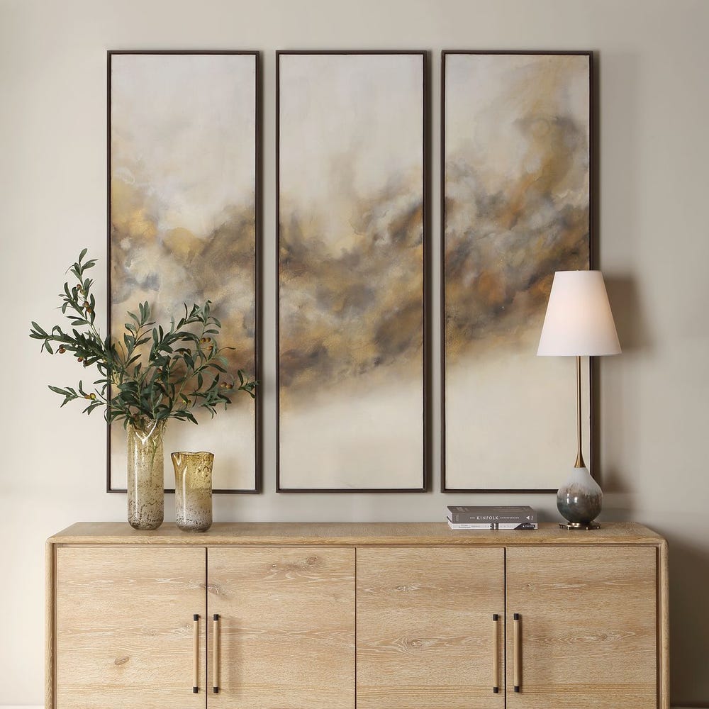 Smoke Break Hand Painted Canvases, S/3