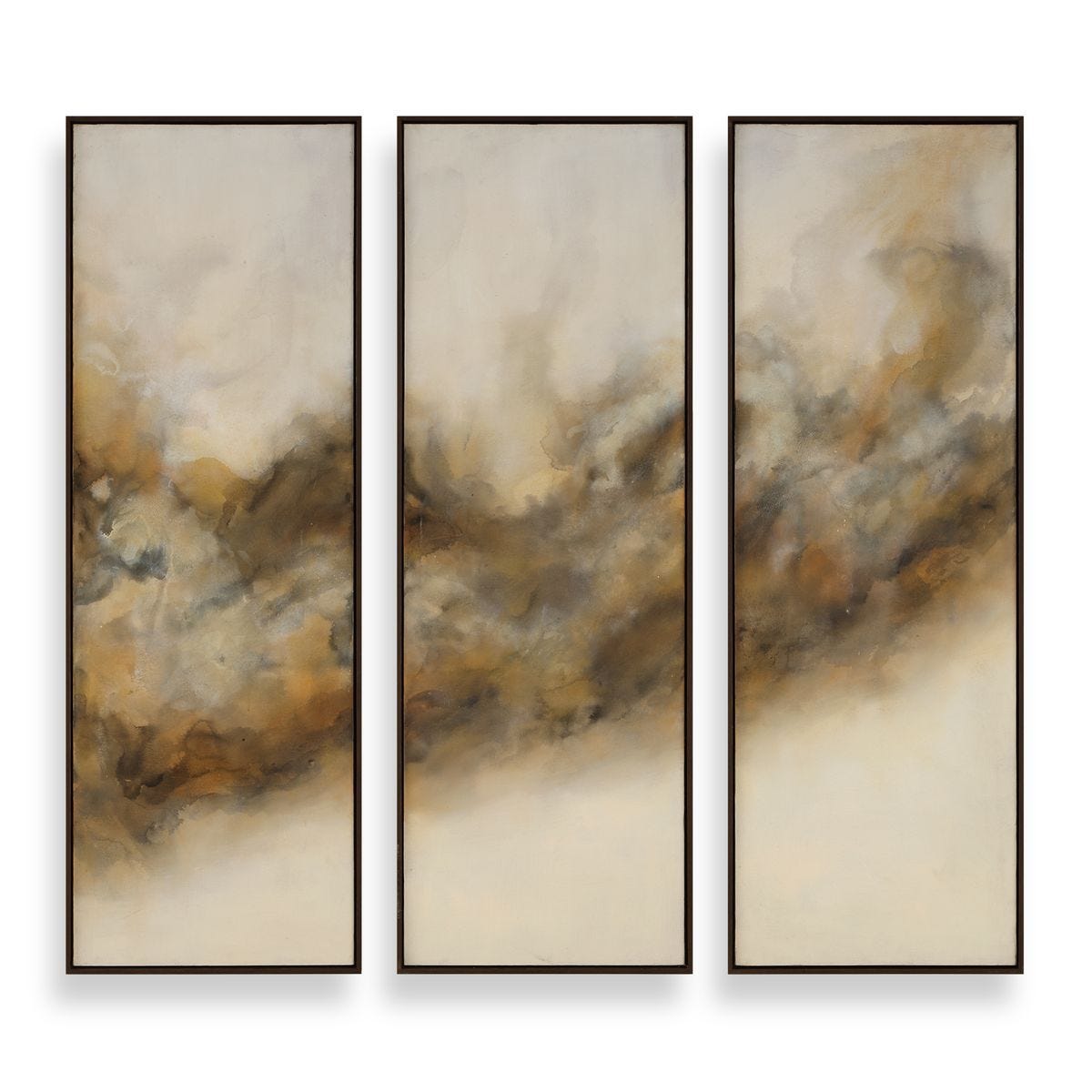 Smoke Break Hand Painted Canvases, S/3 – Art by Uttermost | Sutter & Vale